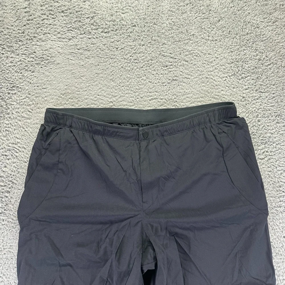 Paskho Pant Mens XL Black Nylon Windbreaker Straight Hiking Gorpcore Stretch